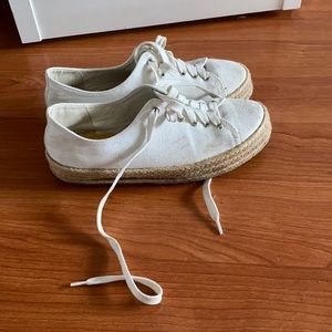 White espadrille sneakers